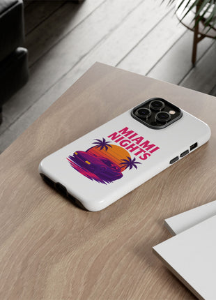 Miami Nights Phone Case — Retro Sunset Palm Car Design