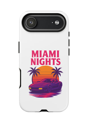 Miami Nights Phone Case — Retro Sunset Palm Car Design
