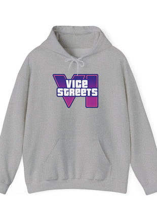 Vice Streets Hoodie — Retro 80s Vaporwave Logo Pullover