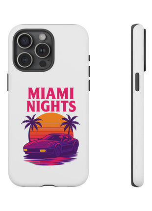 Miami Nights Phone Case — Retro Sunset Palm Car Design