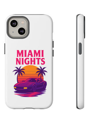 Miami Nights Phone Case — Retro Sunset Palm Car Design