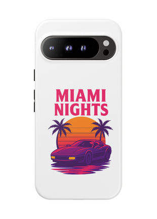 Miami Nights Phone Case — Retro Sunset Palm Car Design
