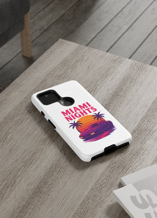 Miami Nights Phone Case — Retro Sunset Palm Car Design