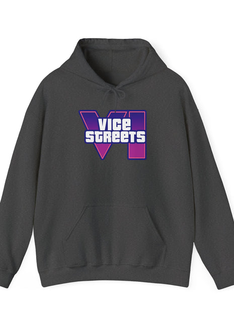 Vice Streets Hoodie — Retro 80s Vaporwave Logo Pullover