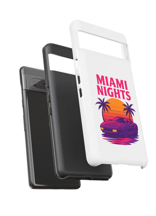 Miami Nights Phone Case — Retro Sunset Palm Car Design