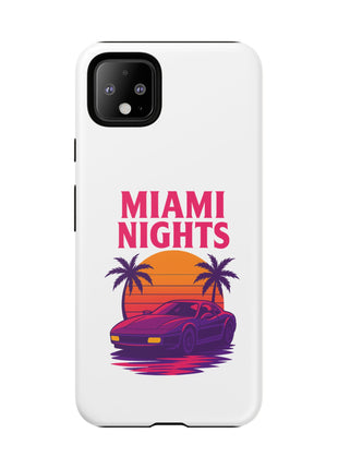 Miami Nights Phone Case — Retro Sunset Palm Car Design