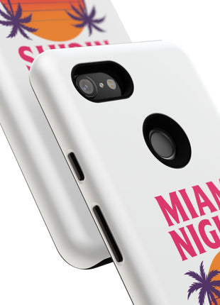 Miami Nights Phone Case — Retro Sunset Palm Car Design