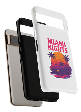 Miami Nights Phone Case — Retro Sunset Palm Car Design