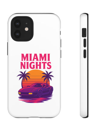 Miami Nights Phone Case — Retro Sunset Palm Car Design
