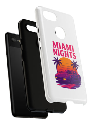 Miami Nights Phone Case — Retro Sunset Palm Car Design