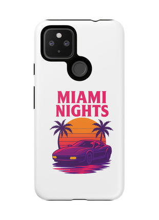 Miami Nights Phone Case — Retro Sunset Palm Car Design