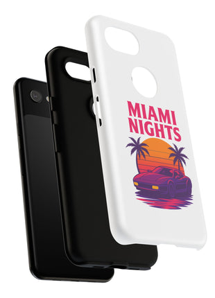Miami Nights Phone Case — Retro Sunset Palm Car Design