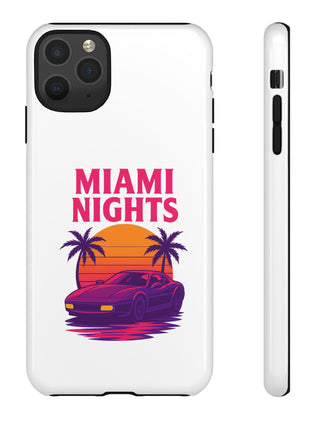 Miami Nights Phone Case — Retro Sunset Palm Car Design