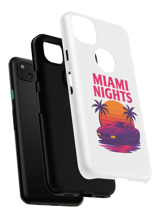Miami Nights Phone Case — Retro Sunset Palm Car Design