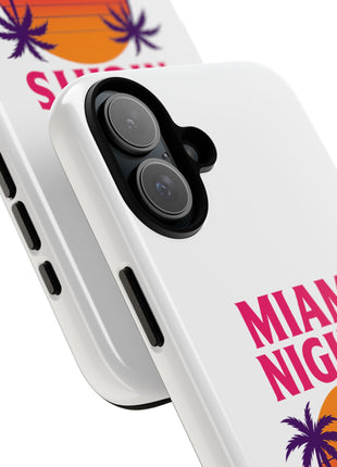 Miami Nights Phone Case — Retro Sunset Palm Car Design