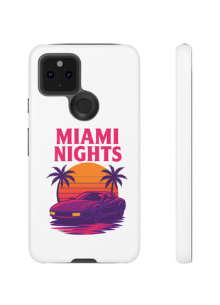 Miami Nights Phone Case — Retro Sunset Palm Car Design
