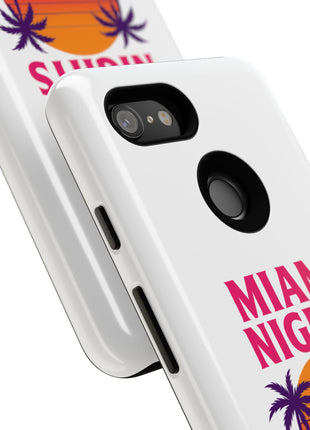 Miami Nights Phone Case — Retro Sunset Palm Car Design
