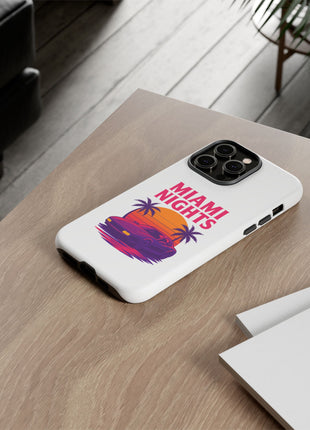 Miami Nights Phone Case — Retro Sunset Palm Car Design