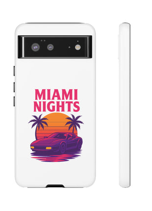 Miami Nights Phone Case — Retro Sunset Palm Car Design