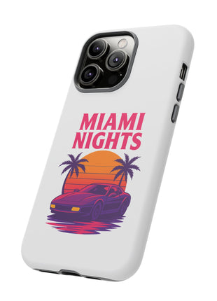 Miami Nights Phone Case — Retro Sunset Palm Car Design