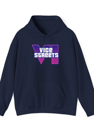 Vice Streets Hoodie — Retro 80s Vaporwave Logo Pullover