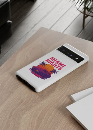 Miami Nights Phone Case — Retro Sunset Palm Car Design