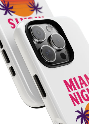 Miami Nights Phone Case — Retro Sunset Palm Car Design