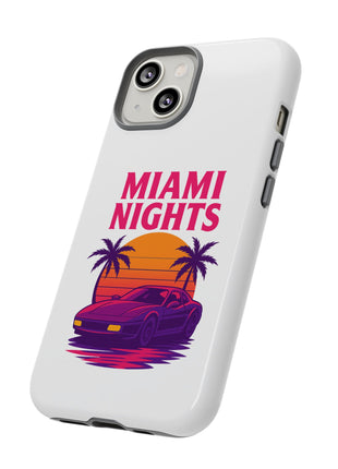 Miami Nights Phone Case — Retro Sunset Palm Car Design