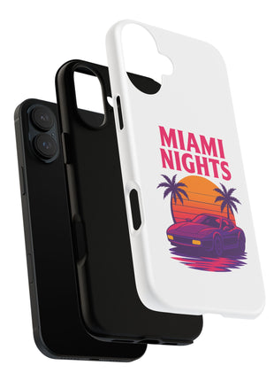 Miami Nights Phone Case — Retro Sunset Palm Car Design