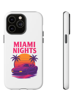 Miami Nights Phone Case — Retro Sunset Palm Car Design