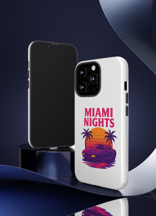 Miami Nights Phone Case — Retro Sunset Palm Car Design