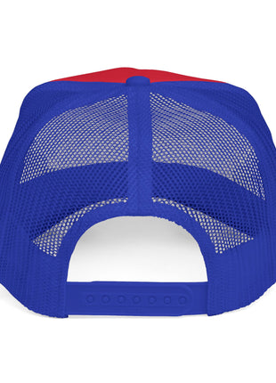 Trucker Cap — "Wanted" Retro Rainbow Stars Hat