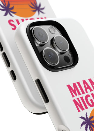 Miami Nights Phone Case — Retro Sunset Palm Car Design