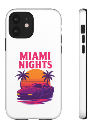 Miami Nights Phone Case — Retro Sunset Palm Car Design