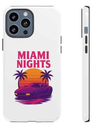 Miami Nights Phone Case — Retro Sunset Palm Car Design