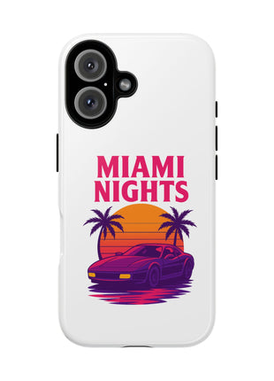 Miami Nights Phone Case — Retro Sunset Palm Car Design