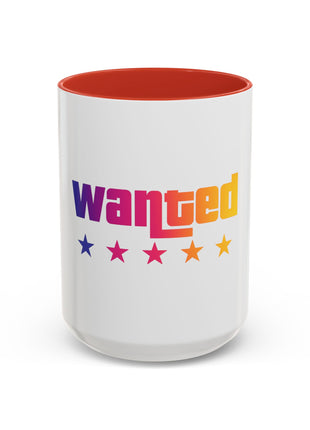 Wanted Rainbow Accent Coffee Mug
