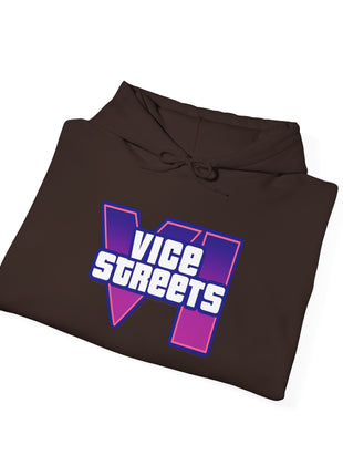 Vice Streets Hoodie — Retro 80s Vaporwave Logo Pullover