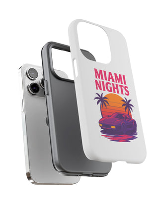 Miami Nights Phone Case — Retro Sunset Palm Car Design