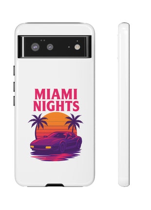 Miami Nights Phone Case — Retro Sunset Palm Car Design