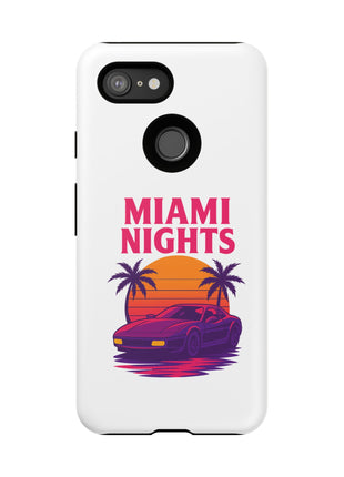 Miami Nights Phone Case — Retro Sunset Palm Car Design