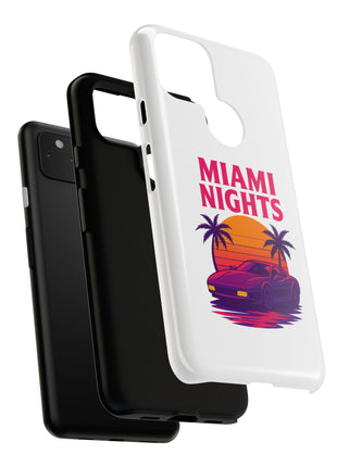 Miami Nights Phone Case — Retro Sunset Palm Car Design
