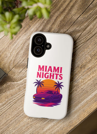 Miami Nights Phone Case — Retro Sunset Palm Car Design