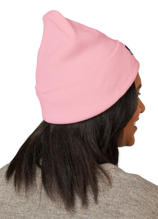 Embroidered 'The Streets' Logo Cuffed Beanie — Retro Purple Graphic Knit Hat