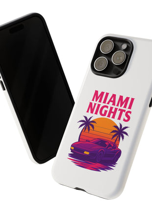 Miami Nights Phone Case — Retro Sunset Palm Car Design