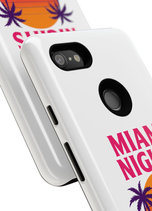 Miami Nights Phone Case — Retro Sunset Palm Car Design