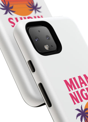 Miami Nights Phone Case — Retro Sunset Palm Car Design