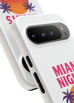 Miami Nights Phone Case — Retro Sunset Palm Car Design