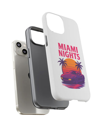 Miami Nights Phone Case — Retro Sunset Palm Car Design