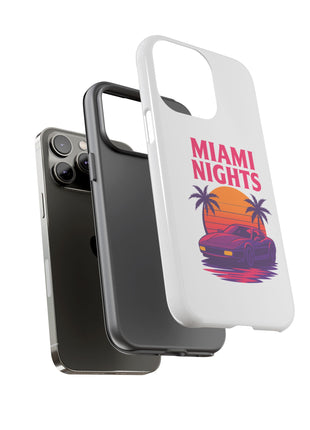 Miami Nights Phone Case — Retro Sunset Palm Car Design